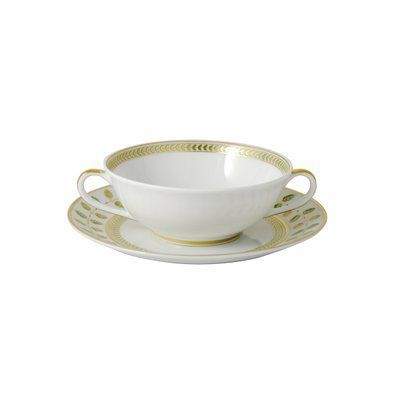 Soup/broth plate with saucer "Constance" BERNARDAUD_0657/77 photo
