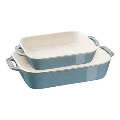 Set of 2 Staub blue baking forms. LEGOURMET40511-924-0 photo