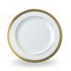 "Dinner plate with gilding "Malmaison", White, Gold, 26 sm