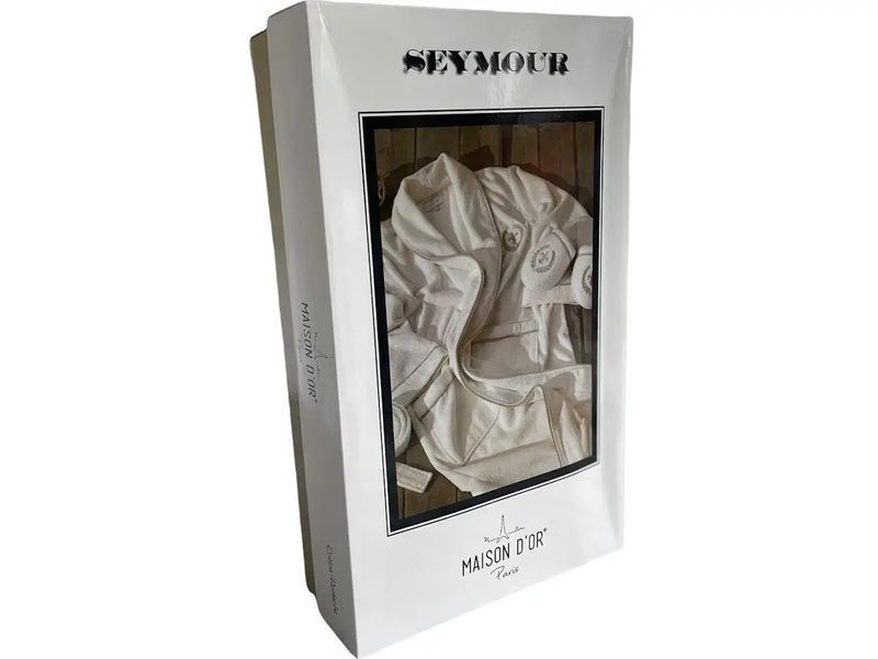 Чоловічий махровий халат Maison D'or Seymour з тапочками, 100% бавовна, синій, розмір L seymour-navy-l фото