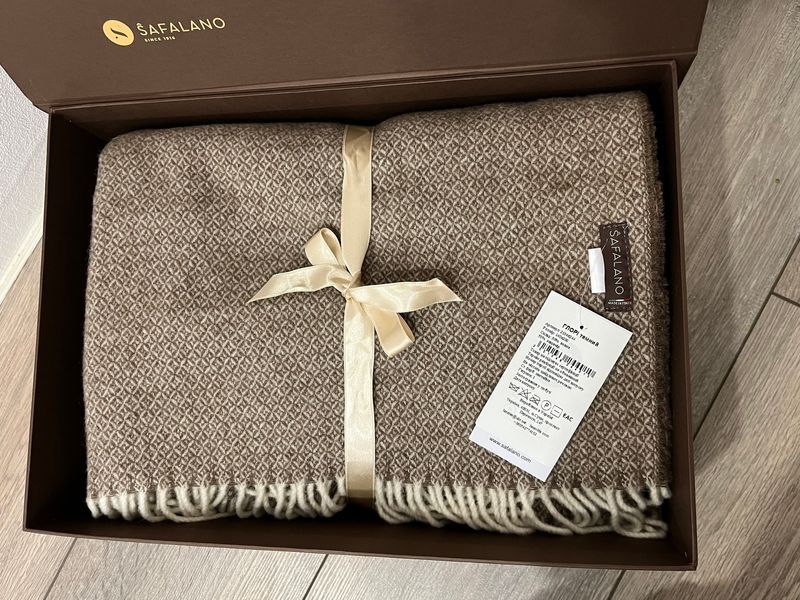 Плед Safalano 50% кашемір 50% вовна Глорі Темний luli21046244 фото