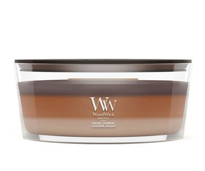 Aromatic candle with a three-layer fragrance Woodwick Ellipse Trilogy Radiant Cashmere 453 g Woodwick_2674286E photo