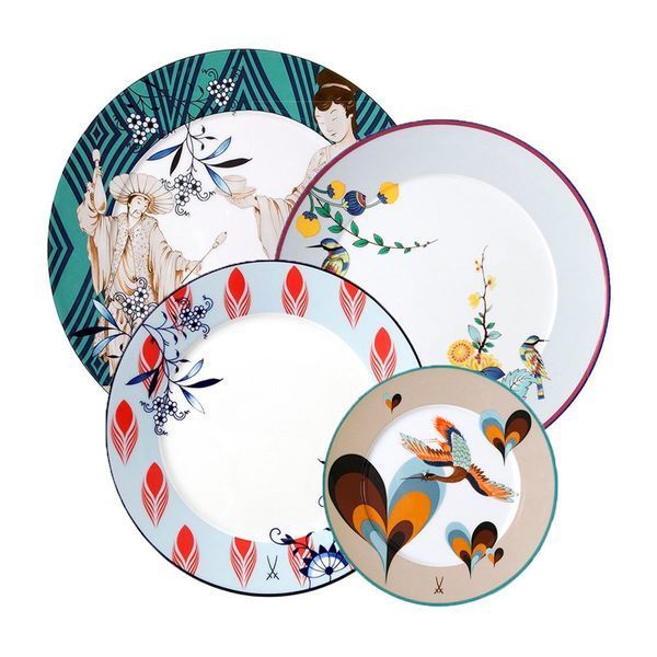 Тістечкова тарілка "Meissen Collage", Різнобарвний, Коричневий, 17 см MEISSEN_79A533-41501-1 фото