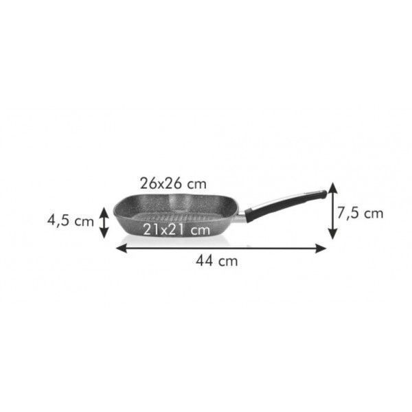 Сковорідка гриль Tescoma i-Premium Stone 26x26 см антипригарна Tescoma602466 фото