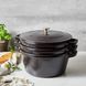 Набір посуду Staub Stackable 4 предмети чорний LEGOURMET14552623 фото 12