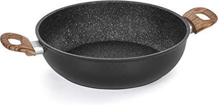 4.1 liter Barazzoni Granitica Extra Induction Eco Legno low pot with lid. Barazzoni85510402825 photo