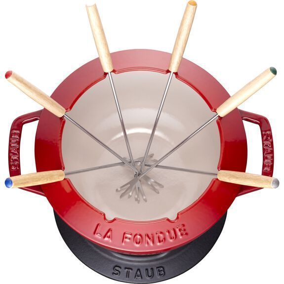 Staub 20 cm red fondue set Staub40511-975-0 photo