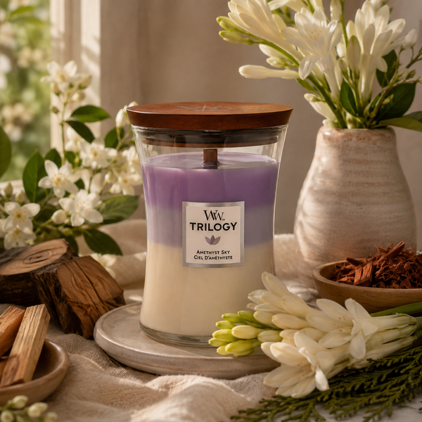 Ароматична свічка Woodwick Ellipse Trilogy Amethyst Sky Woodwick_1707527E_275 фото
