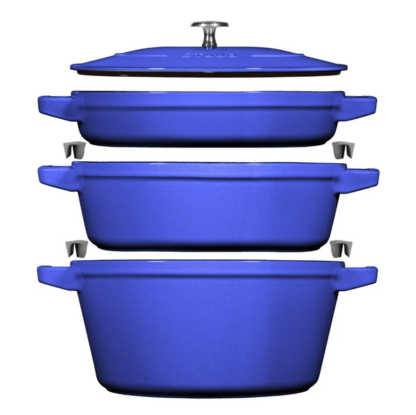 Staub Stackable 4-piece Cookware Set in Ultramarine LEGOURMET145526235 photo
