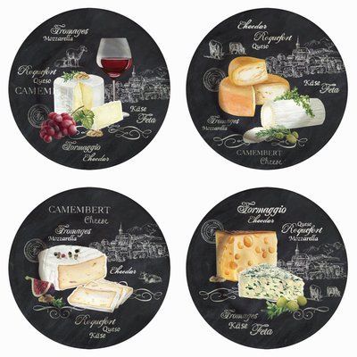 Тарiлка (Набір 4шт.) Easy Life WORLD OF CHEESE d:19 см. (R0463-WOCH) Easy LifeR0463-WOCH фото