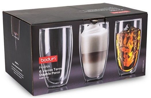 Set of 6 Bodum Pavina glasses 450 ml with double walls. Bodum4560-10-12 photo