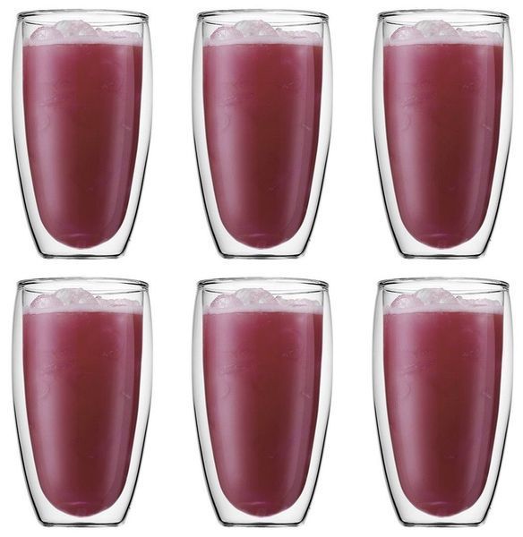 Set of 6 Bodum Pavina glasses 450 ml with double walls. Bodum4560-10-12 photo