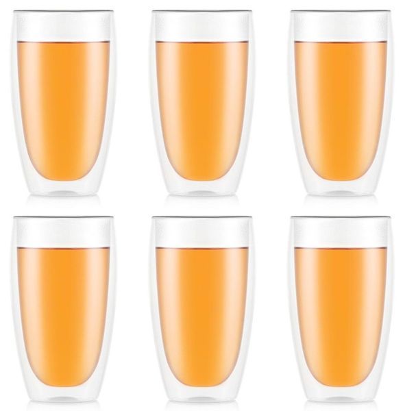 Set of 6 Bodum Pavina glasses 450 ml with double walls. Bodum4560-10-12 photo