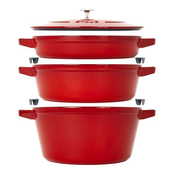 Staub Stackable 4-piece cookware set, red LEGOURMET14552606 photo