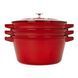 Staub Stackable 4-piece cookware set, red LEGOURMET14552606 photo 1