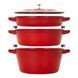 Staub Stackable 4-piece cookware set, red LEGOURMET14552606 photo 2
