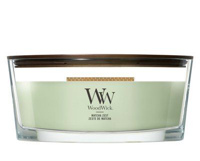 Aromatic candle with citrus and green tea scent Woodwick Ellipse Matcha Zest 453 g Woodwick_2674366E photo