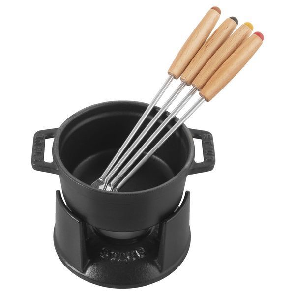 Staub 10 cm black fondue set Staub40509-587-0 photo