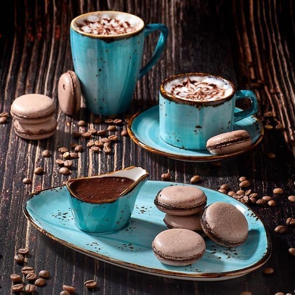 Set of 6 saucers By Bone Harmony Infinity 12 cm. By BoneHA-IN-ZT-01-KT photo