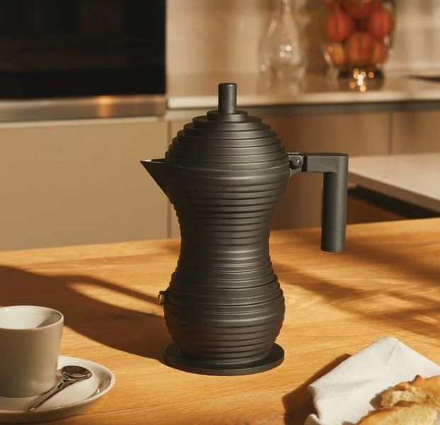Гейзерная кофеварка 150 мл Alessi Pulcina на 3 чашки черная AlessiMDL02 BB3 фото