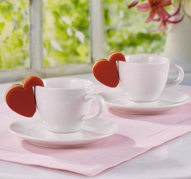 Set of 4 cups with saucer G&uuml;ral Bistro 70 ml white. G&uuml;ralBST02KT00 photo