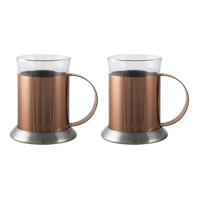 Чашка (термо, 2шт.) La Cafetiere НАБОР ИЗ 2 МЕДНЫХ СТЕКЛЯННЫХ ЧАШЕК в коробке (5187808-CRT) La Cafetiere5187808-CRT фото