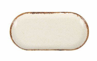 Oval dish Porland Seasons 30x15 cm beige. Porland04ALM001955 photo