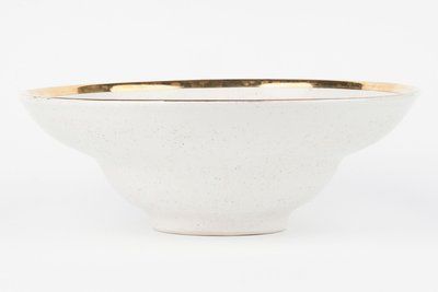Pasta plate DCeramics 22 cm milk with gold. DCeramics1003dceramics photo
