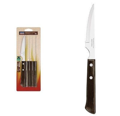 Set of 6 steak knives 10.2 cm Tramontina Barbecue Polywood. Tramontina21109/694 photo