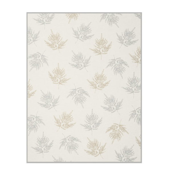 Хлопковый плед Biederlack Italian Collection молочный/cерый 150x200 см 799654 фото