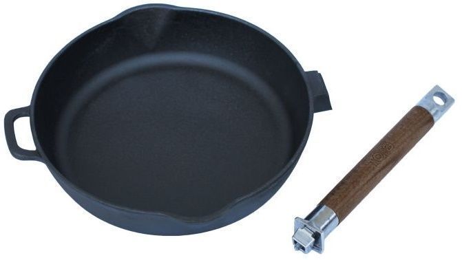 Biol 26 cm cast iron frying pan with spouts, detachable handle. Biol1226 photo