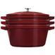 Staub Stackable 4-piece Bordeaux Cookware Set LEGOURMET14552687 photo 1