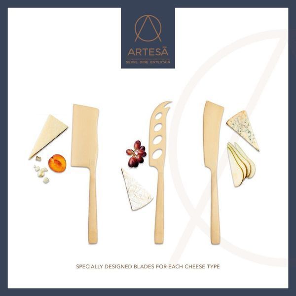 Ніж для сиру (комплект, 3 шт.) Artesa CHEESE KNIFE SET, в коробці (ARTCHSBRA3PC) ArtesaARTCHSBRA3PC фото