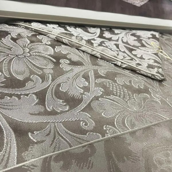 Jacquard Bedspread Diamond Cobel Euro Maxi 240x260 cm with 2 Pillowcases 50x70 cm, 100% Cotton, Beige Gobel-V-2-4PC-Bej photo