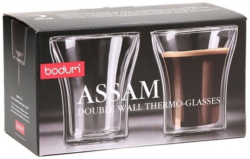 Набір термосклянок Bodum Assam 2 шт 90 мл з подвійними стінками Bodum4554-10 фото