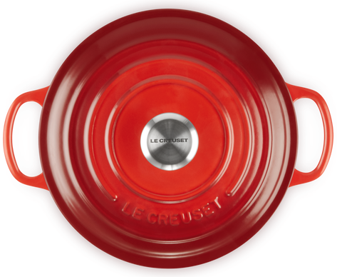 Чавунна каструля Le Creuset Signature 22 см 3,3 л з кришкою, емальована, червона (Cherry Red) Le Creuset21177220602430 фото
