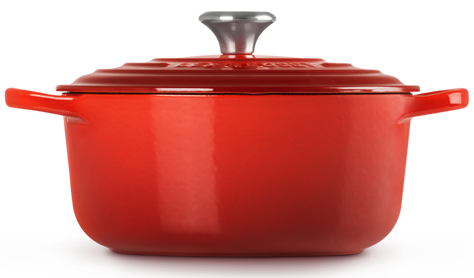 Чавунна каструля Le Creuset Signature 22 см 3,3 л з кришкою, емальована, червона (Cherry Red) Le Creuset21177220602430 фото