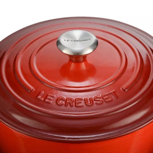 Чавунна каструля Le Creuset Signature 22 см 3,3 л з кришкою, емальована, червона (Cherry Red) Le Creuset21177220602430 фото