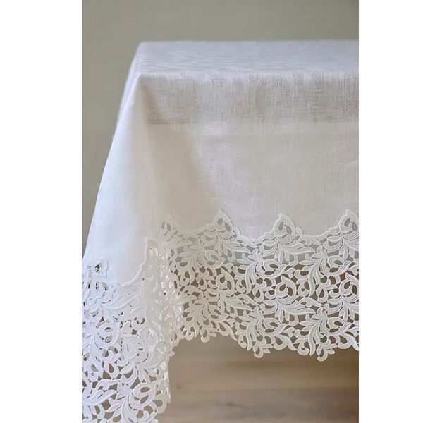 Tablecloth with snow-white lace "Gala" WEISSFEE_1829298 20 photo