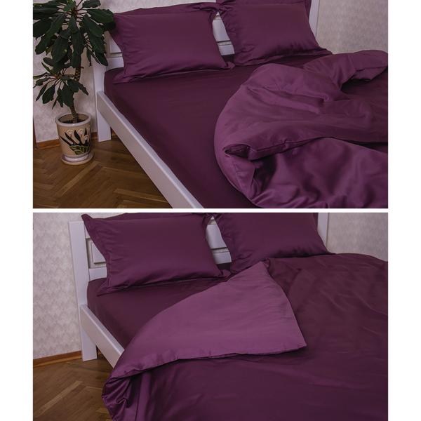Підковдра Billerbeck Neustadt U Сатин Бордо 205x225 см 30181бордо фото