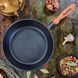 Сковородка чугунная литая 28*6 с деревянной ручкой Т306 фото 1