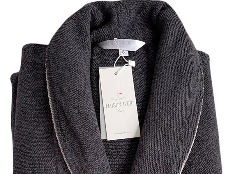 Maison D'or Seymour men's terry bathrobe with slippers seymour-antracit-l photo