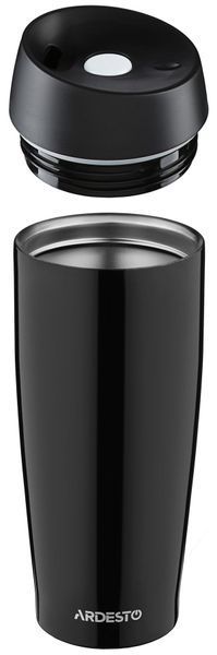Ardesto Easy Travel 0.45L thermos cup, stainless steel, black. ArdestoAR2645TB photo