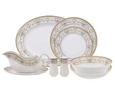 Столовий сервіз Dankotuwa Porcelain Aurora на 6 персон, 25 предметів, білий з квітковим декором Dankotuwa Porcelain101006307 фото