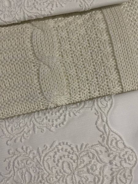 Diamond Fiore Throw and Pillowcase Set, Cream, 220x240 cm, Euro Maxi, 50x70 cm diamond-fiore-krem photo