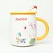 BonaDi Rabbit 430 ml porcelain mug with lid and spoon. BonaDi927-223 photo 2