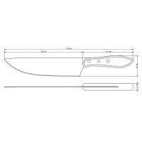 Meat knife 20.3 cm Tramontina Barbecue Polywood wide blade. Tramontina21191/178 photo