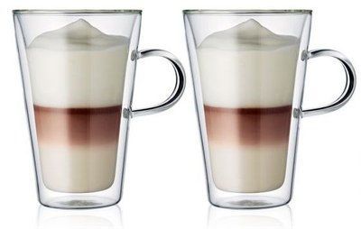 Set of 2 Bodum Canteen mugs, 400 ml each, with double walls. Bodum10326-10 photo