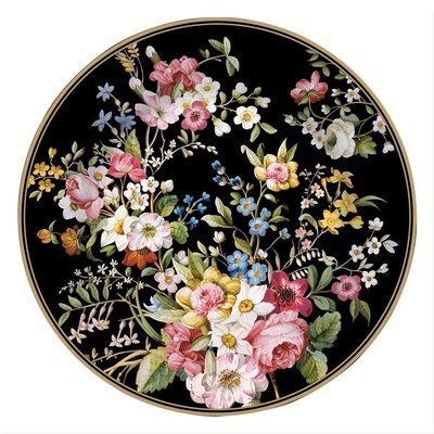 Тарілка Easy Life BLOOMING OPULENCE BLACK d:19 см. (R1358-BLOB) Easy LifeR1358-BLOB фото