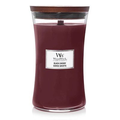Woodwick Black Cherry scented candle with juicy cherry aroma Woodwick_93100E_609 photo
